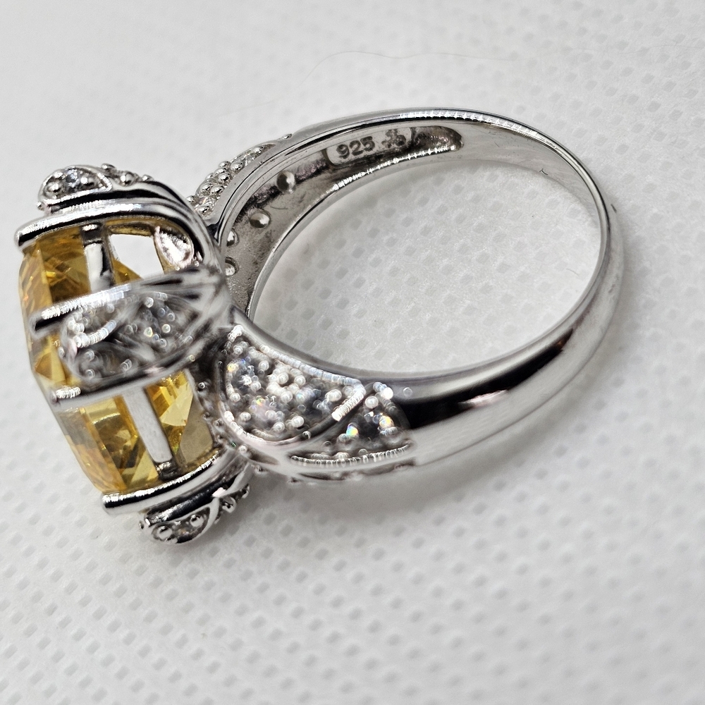 Victoria Wieck Canary Yellow Citrine Absolute Ring Sterling Silver Sz 7! - Picture 8 of 17